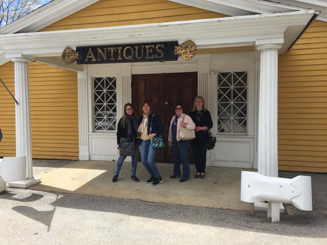 Dianne & her friends outside the antique store.