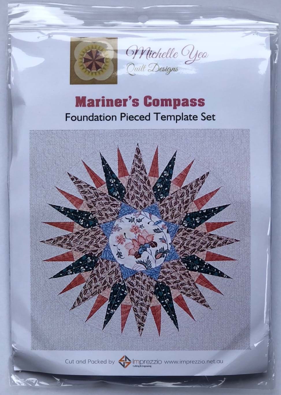 Mariners Compass Foundation Piecing Templates Michelle Yeo Quilt Designs