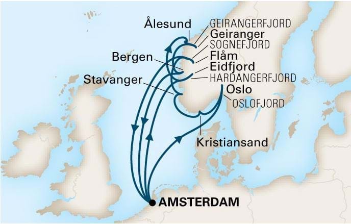 travel from amsterdam to norway